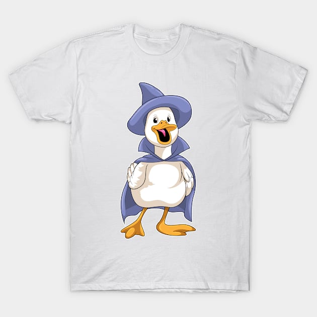 Duck as Witch with Hat T-Shirt by Markus Schnabel